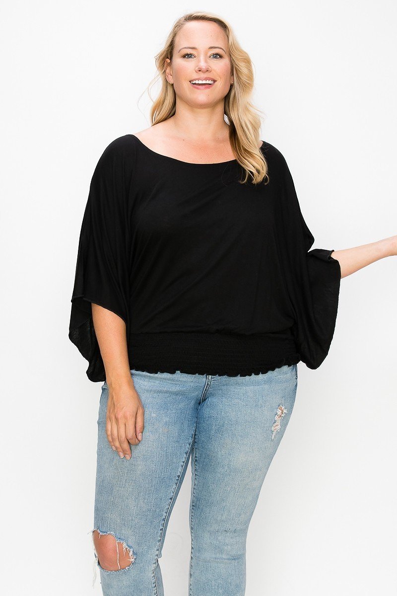Solid Top Featuring Flattering Wide Sleeves – ZULANI DESIGNS LLC