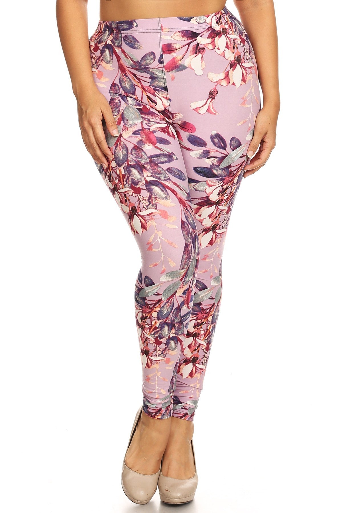 NWT Balance Collection Marling Floral Print Hi-Rise Leggings Size XL White  Blue
